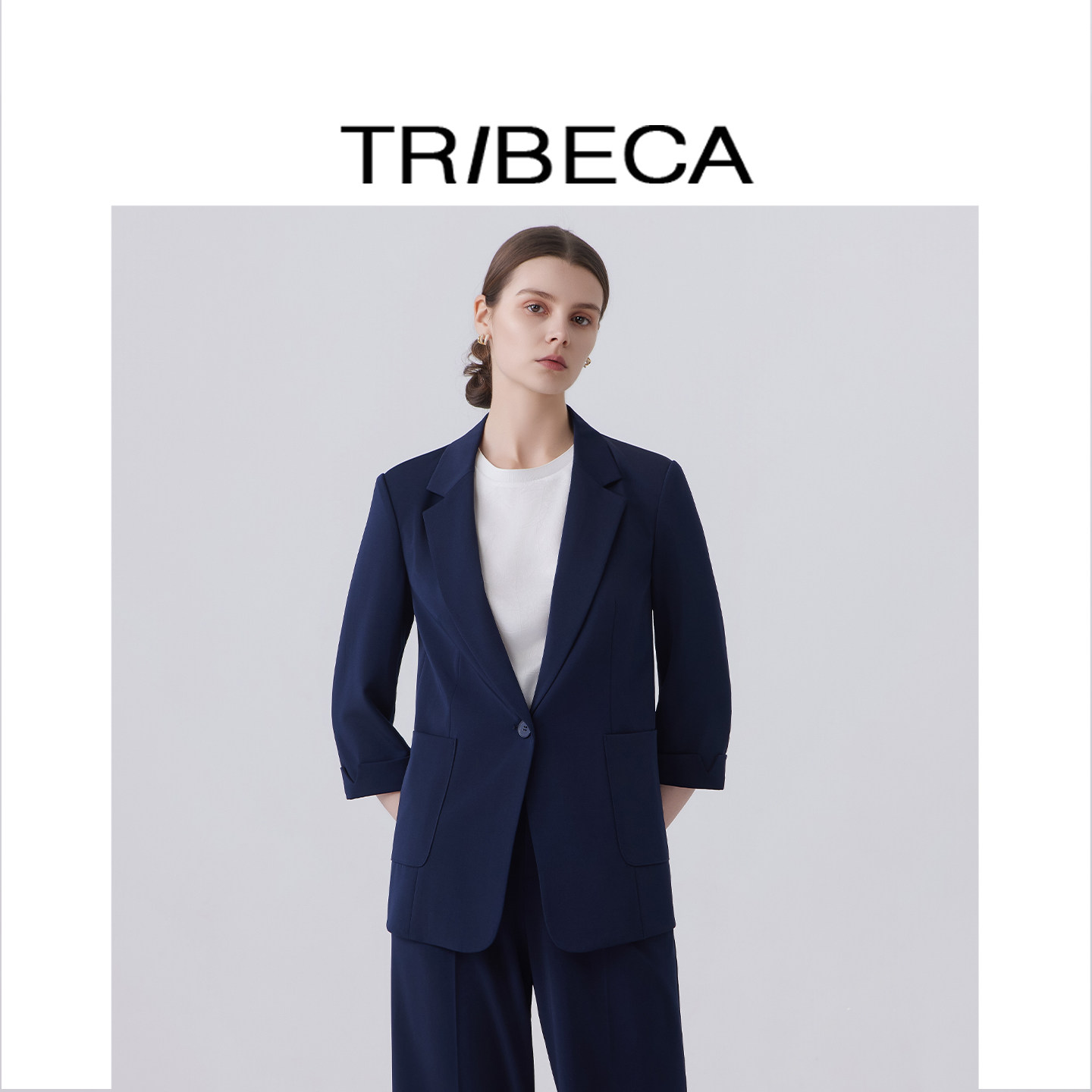 翠贝卡七分袖职业通勤西服外套