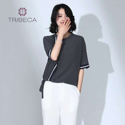 tribeca翠贝卡夏季新款短袖衬衫