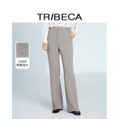 新款 商场同款 时尚 翠贝卡2025秋季 通勤简约女休闲垂感高腰直筒裤