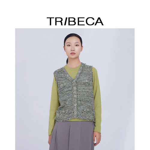 TRIBECA翠贝卡小香风马甲