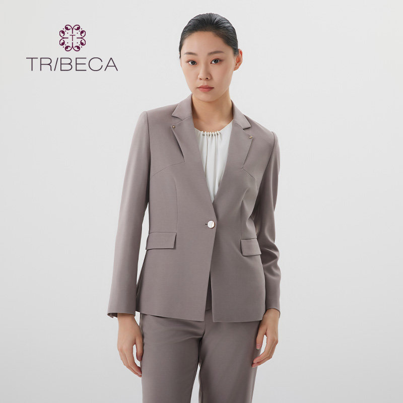 TRIBECA翠贝卡修身韩版新款商场同款秋季单扣休闲通勤西服女外套,女装/女士精品,西装,淘宝优惠券,粉丝福利购,淘宝优惠卷
