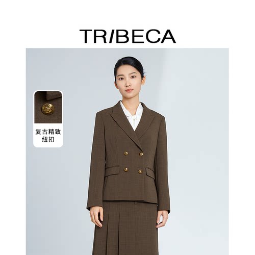 翠贝卡职业双排扣小西服