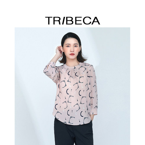 TRIBECA翠贝卡七分袖衬衫