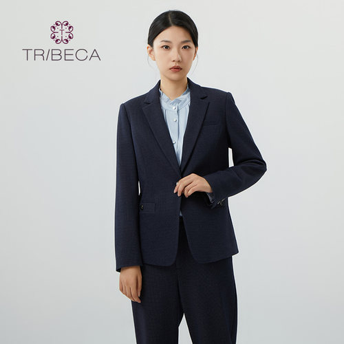 翠贝卡长袖修身小西服