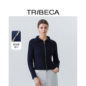 深兰翻领开衫 TRIBECA翠贝卡2026春新款 商场同款 针织外套女