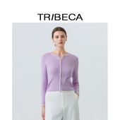 TRIBECA翠贝卡2026春新款 女 设计感套头针织衫 商场同款 假简约修身