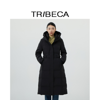 翠贝卡时尚鹅绒长款羽绒服