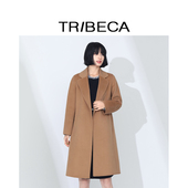 TRIBECA翠贝卡商场同款 秋冬女士百搭中长款 大衣外套
