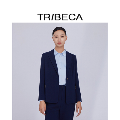 翠贝卡通勤长袖纯色西服