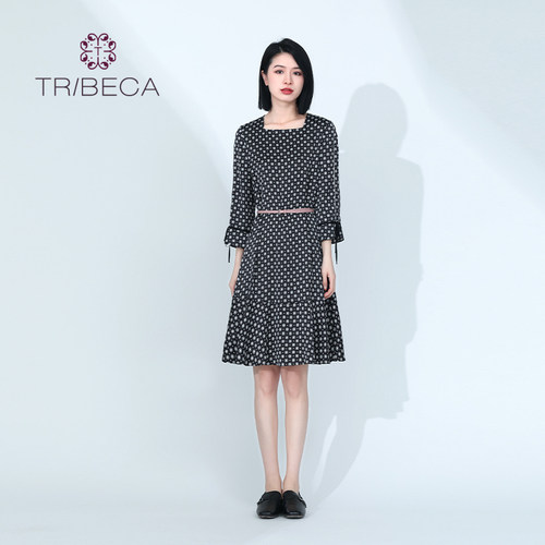 TRIBECA翠贝卡春季波点连衣裙