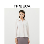 2024春季 新款 雪纺简约纯色长袖 TRIBECA翠贝卡商场同款 衬衫
