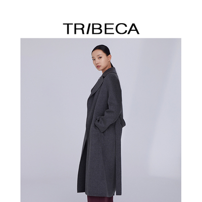 翠贝卡长款双面呢大衣