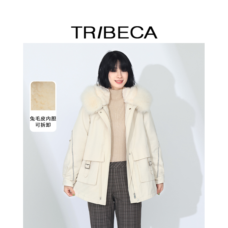 翠贝卡保暖派克服商场同款