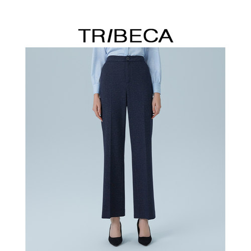 翠贝卡高腰通勤西装裤女