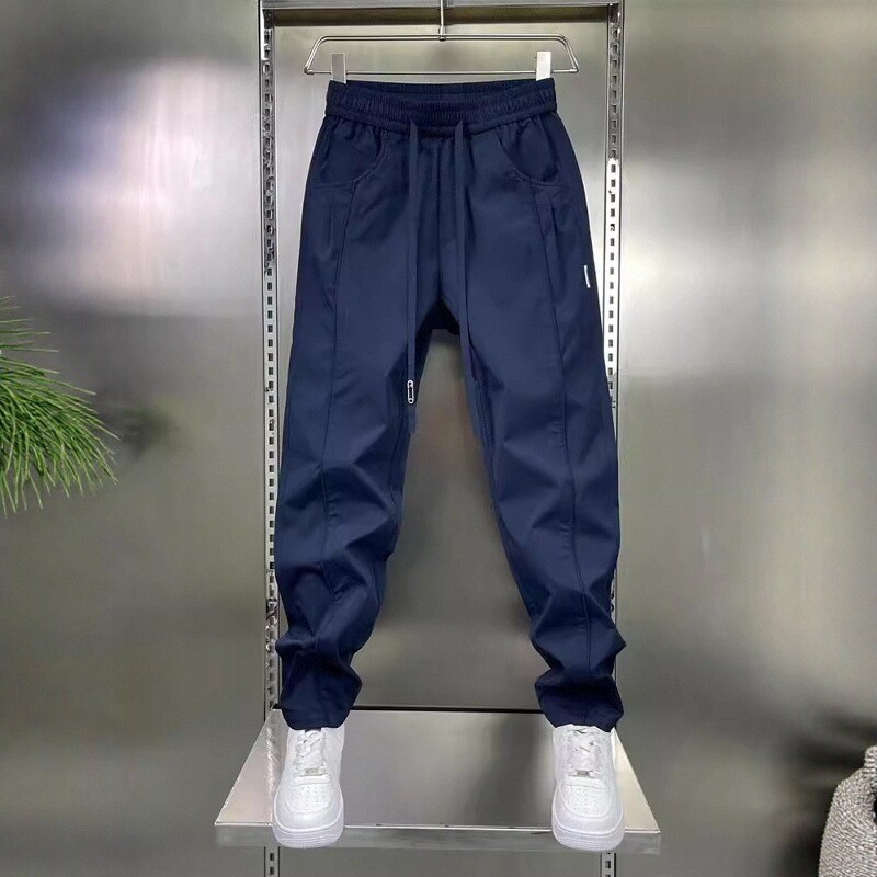 潮牌宽松户外运动休闲裤男士冬季加绒时尚百搭冲锋裤高档弹力长裤
