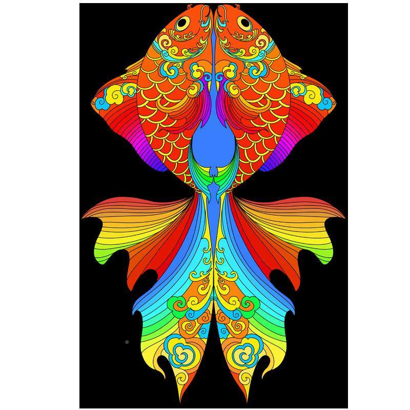 国风风筝筝新款鱼跃九州风筝2042网红鱼跃九州鱼个性风大型成人易,特色手工艺,风筝,淘宝优惠券,粉丝福利购,淘宝优惠卷
