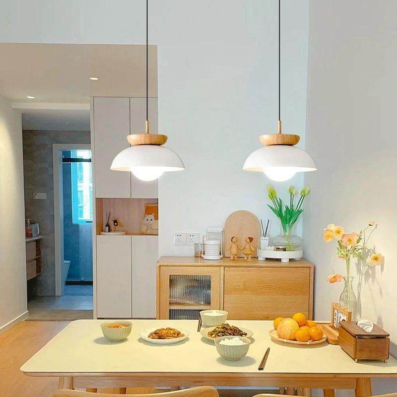 原木风日式民宿吧台餐厅吊灯侘寂风床头灯北欧过道玄关阳台吊灯