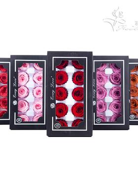 永生玫花瑰花头手4cmB级1级0朵装diy工材料高感干4cm玫瑰B花花材