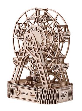 743D立体拼手高难度拼装摩轮木天质图模型创意工拼装八音盒送男女