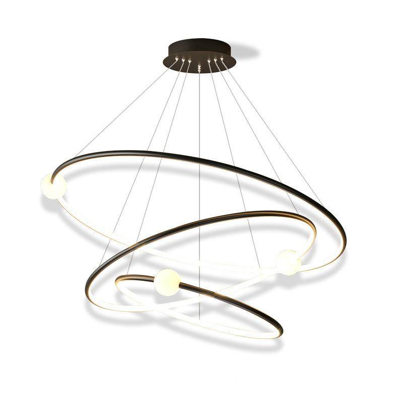 北欧极简客厅灯现代吊简约家用卧室餐厅灯圆2环形202年新款UET灯