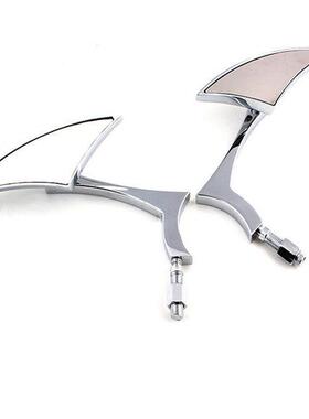 摩托车件黑色三型角闪电造哈雷摩托车改装78063后视镜配电动车倒