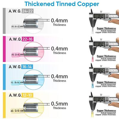 源340pcs热缩端子套接线货端子间中接中管热缩中接端子装