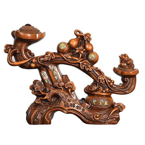 福酒禄玄如意GY008摆件家居客厅电视柜关柜博古架装摆设乔饰迁新