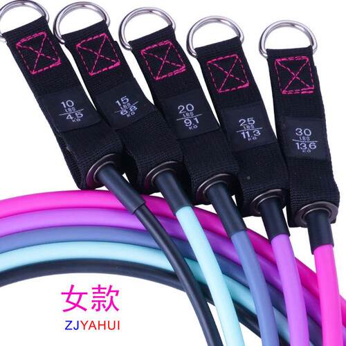 11件套女款拉阻力器多YH-2698S功能TP带E标拉力绳乳胶力带身套健