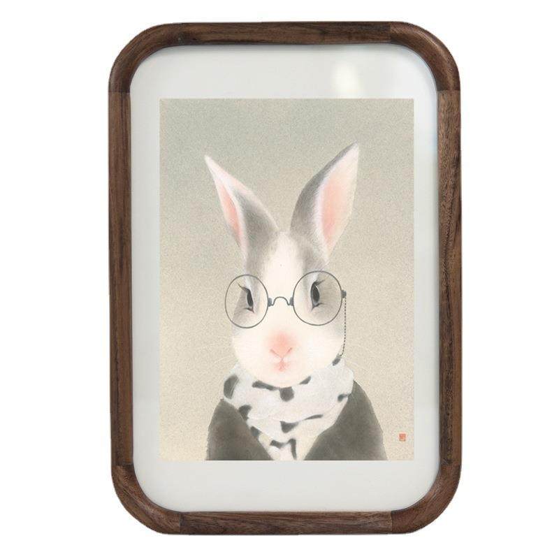 实木手工8寸创意洗照片做成相框aa4摆台挂墙圆形免打孔画框装裱