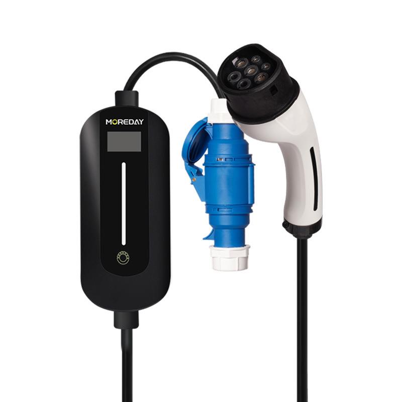 欧标新能源充电桩电动汽车通用32A随车充充电器7kw220v智能便携