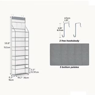 多理功层壁能门无品牌/后储物挂袋pvc透明挂式门上多杂物整收纳挂