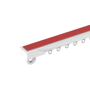 免打孔超薄窗帘轨道免钉背胶窗帘杆滑轮挂钩式轨道窗帘遮光滑轨