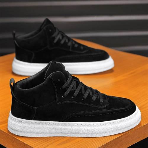 男鞋春季2025新款高帮板鞋潮流韩版百搭鞋子男运动休闲潮鞋