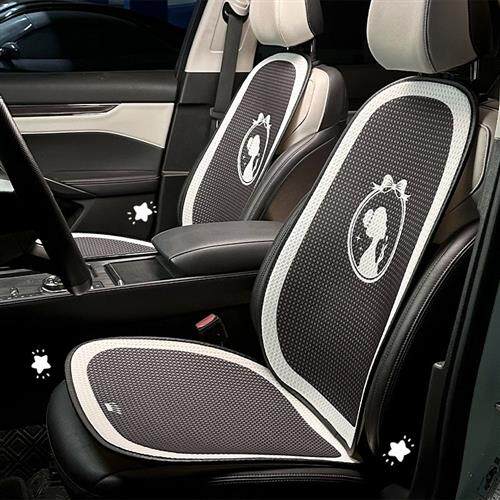 汽车坐垫四季通用夏季冰丝蜂窝透气车用座椅座垫网红女神汽车坐垫
