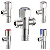 加长304不锈钢角阀马桶热水器角阀拉丝304不锈钢三角阀4分加厚