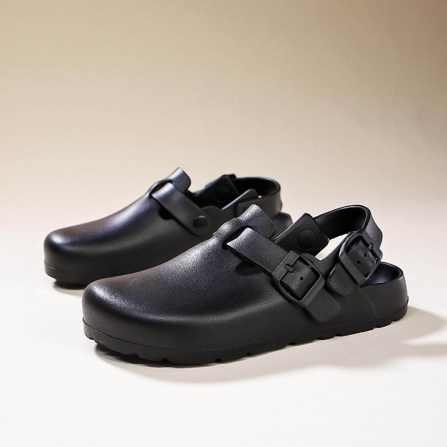 凉鞋男新款夏季外穿软底包头半拖鞋简约舒适平底单鞋女,流行男鞋,包头拖,淘宝优惠券,粉丝福利购,淘宝优惠卷