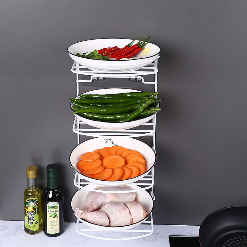 备菜置物架厨房菜盘配菜架子壁挂式收纳架放架多层菜盘架一件