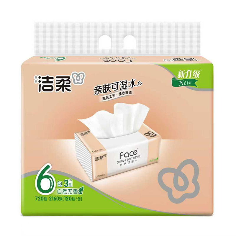 洁柔抽纸Face自然无香6包