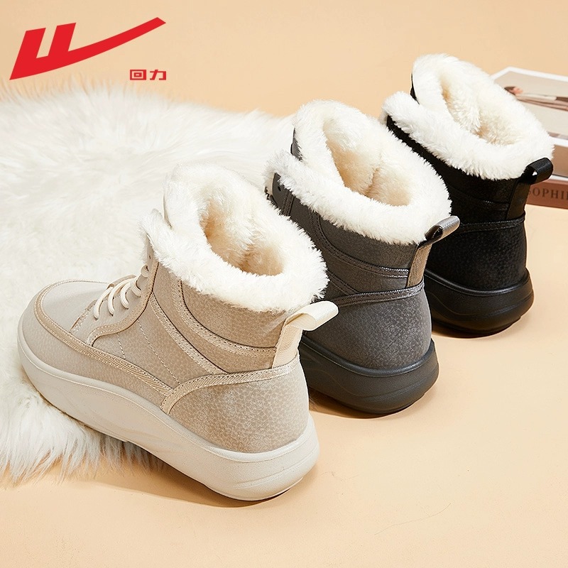 回力雪地靴女加厚保暖棉鞋