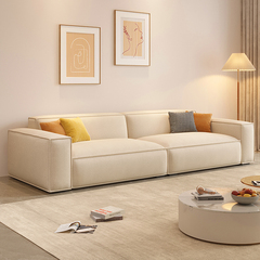 北欧网红大小户型豆腐块沙发客厅简约现代奶油风科技布乳胶沙发