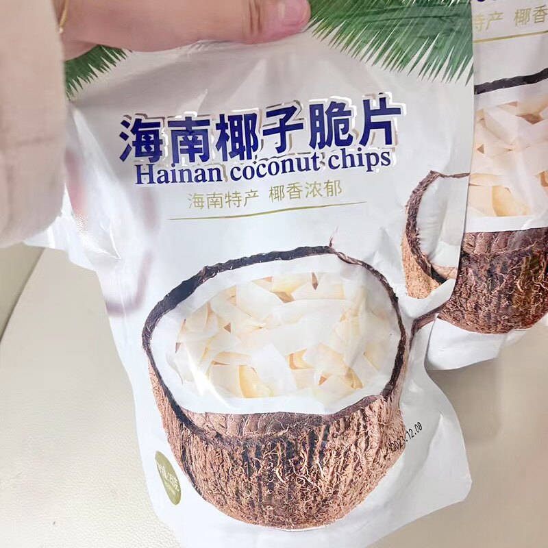 海南椰子脆片即食烤椰子肉薄脆椰果干零食果干椰奶片椰子脆块即食