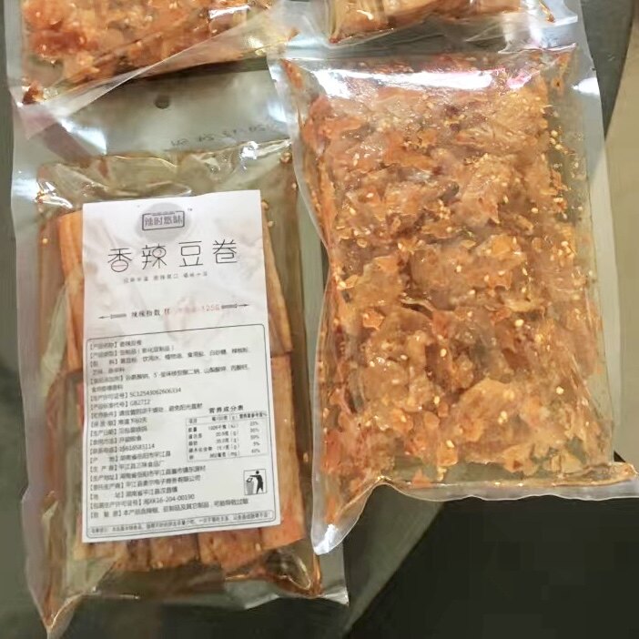 正宗湖南平江特产香辣超辣豆皮豆卷豆制品办公室休闲零食小吃125g