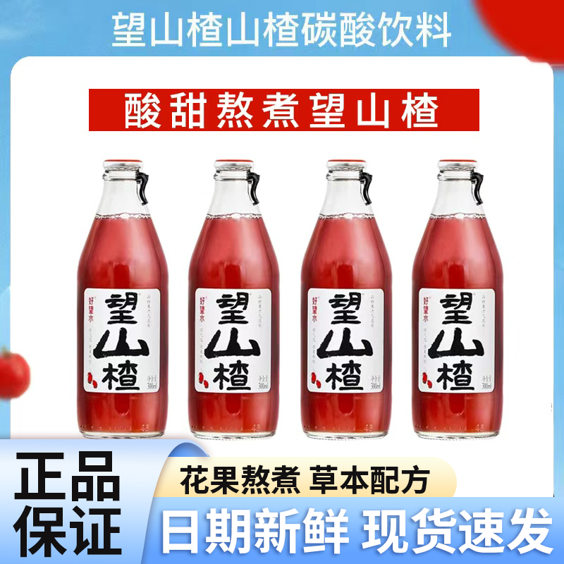 好望水望山楂果汁气泡水山楂汁300ml草本健康解腻爽口健康汽水饮
