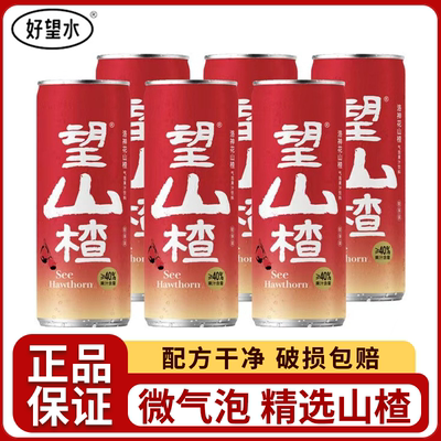好望水望山楂果汁气泡水330ml草本健康饮品解腻爽口罐装网红汽水
