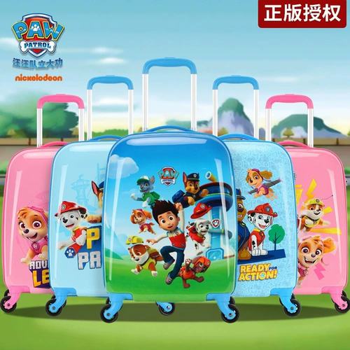 Чемодан, универсальная мультяшная коробка на колесиках для мальчиков, 18 дюймов