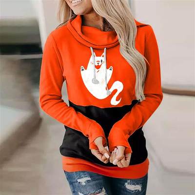 Long Sleeve Large Size Sweatshirt Hat Casual Halloween