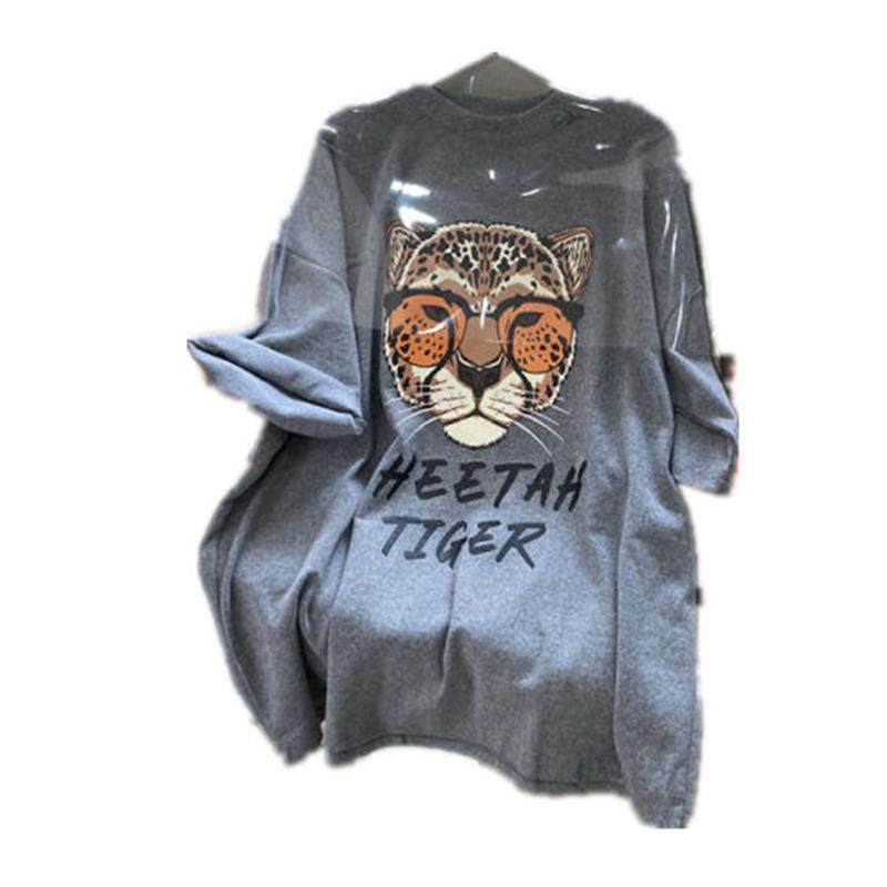 top thickened brushed head sleeve cartoon tiger cotton