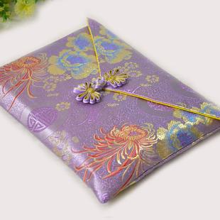 新款加厚经书收纳袋包经布法宝保护套抄经本包大小号佛经福袋中式