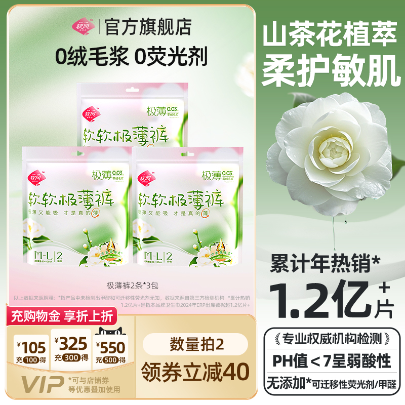 軟風研究社極薄褲夜用防漏6條