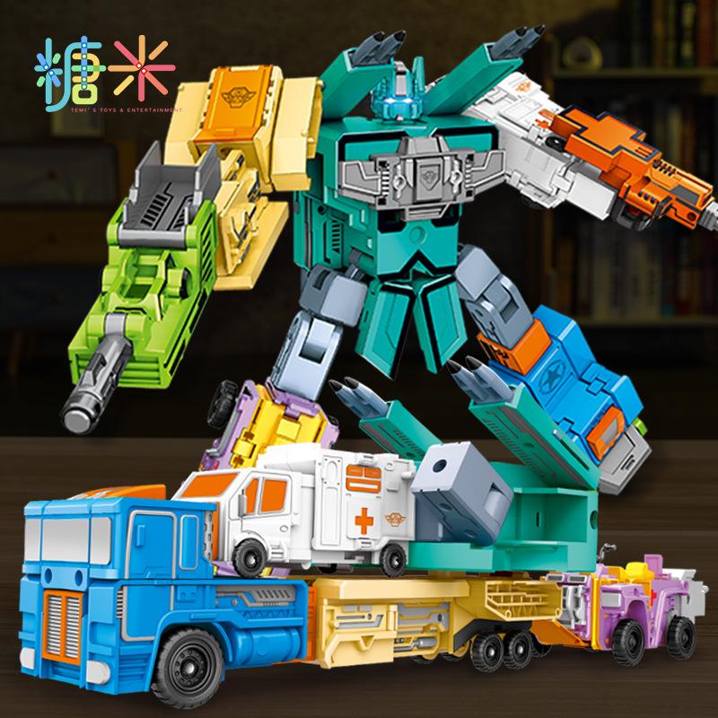 数字合体变形玩具恐龙机器人男孩